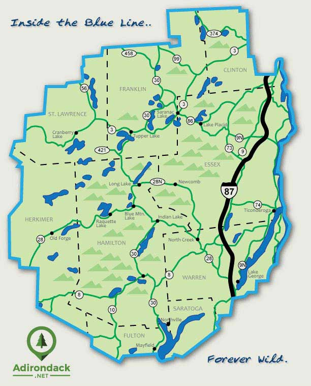 Adirondack National Park Map
