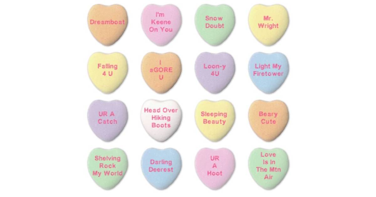 Enjoy These Adirondack-Themed Conversation Hearts