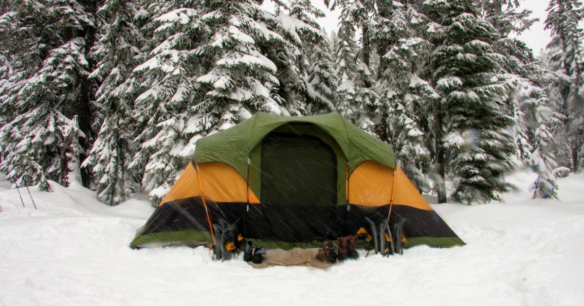winter camping tent